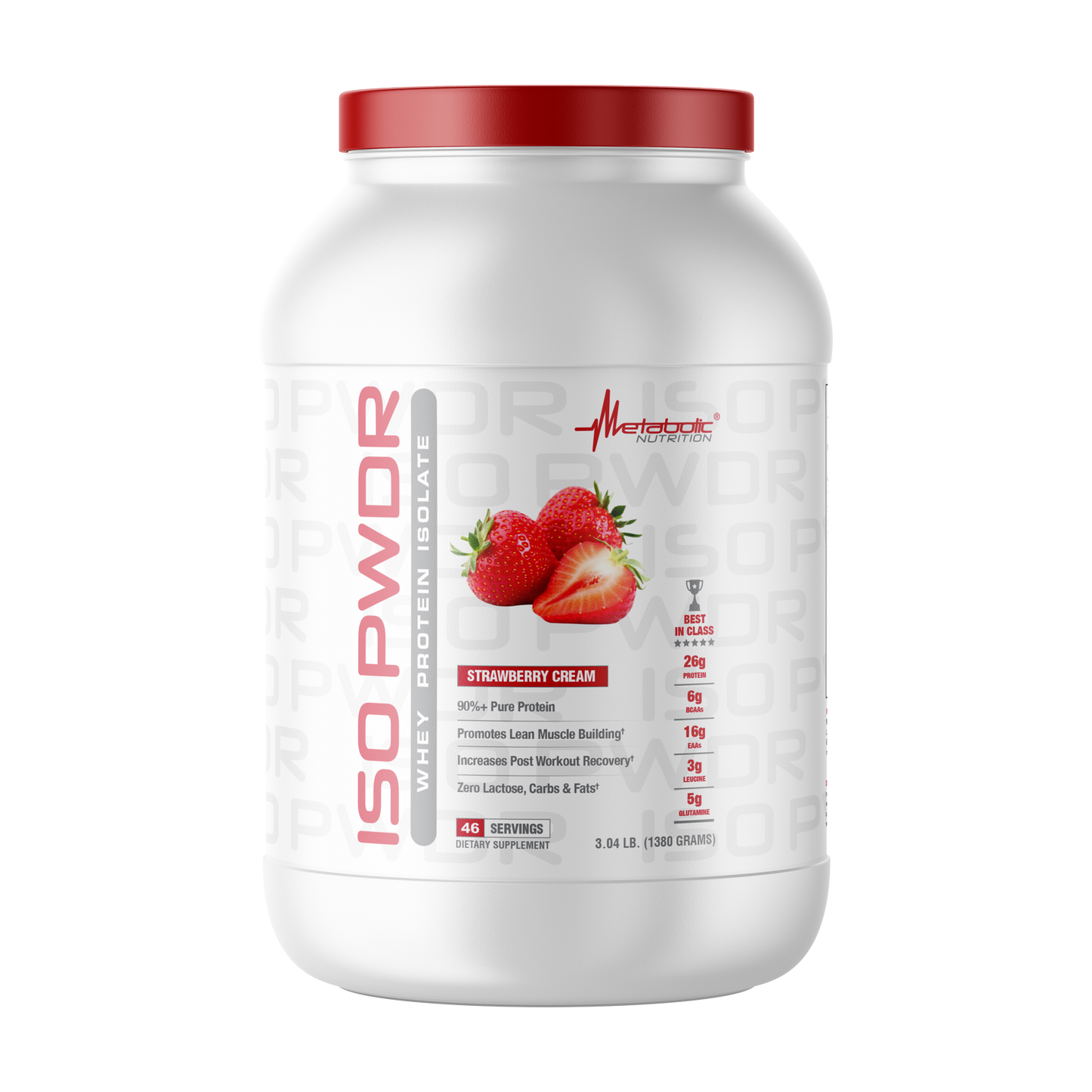 Metabolic Nutrition ISO PWDR 3.04 LB - STRAWBERRY CREAM