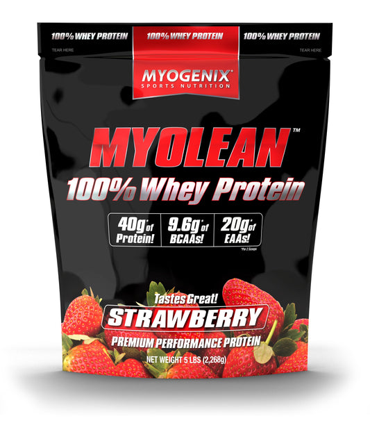 Myogenix Myolean 5Lb  100% Whey Strawberry Bag