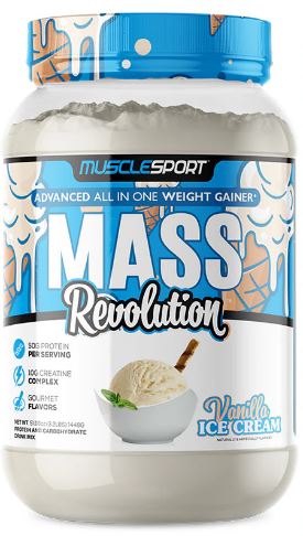 MuscleSport MASS REVOLUTION 3.2lb Vanilla Ice Cream