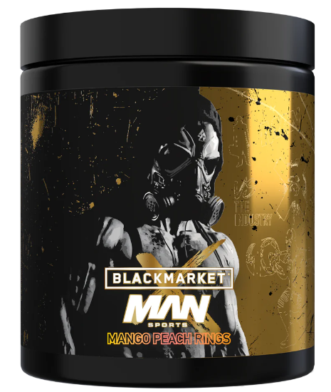 Black Market X MAN Sports Preworkout 40serv Mango Peach Rings