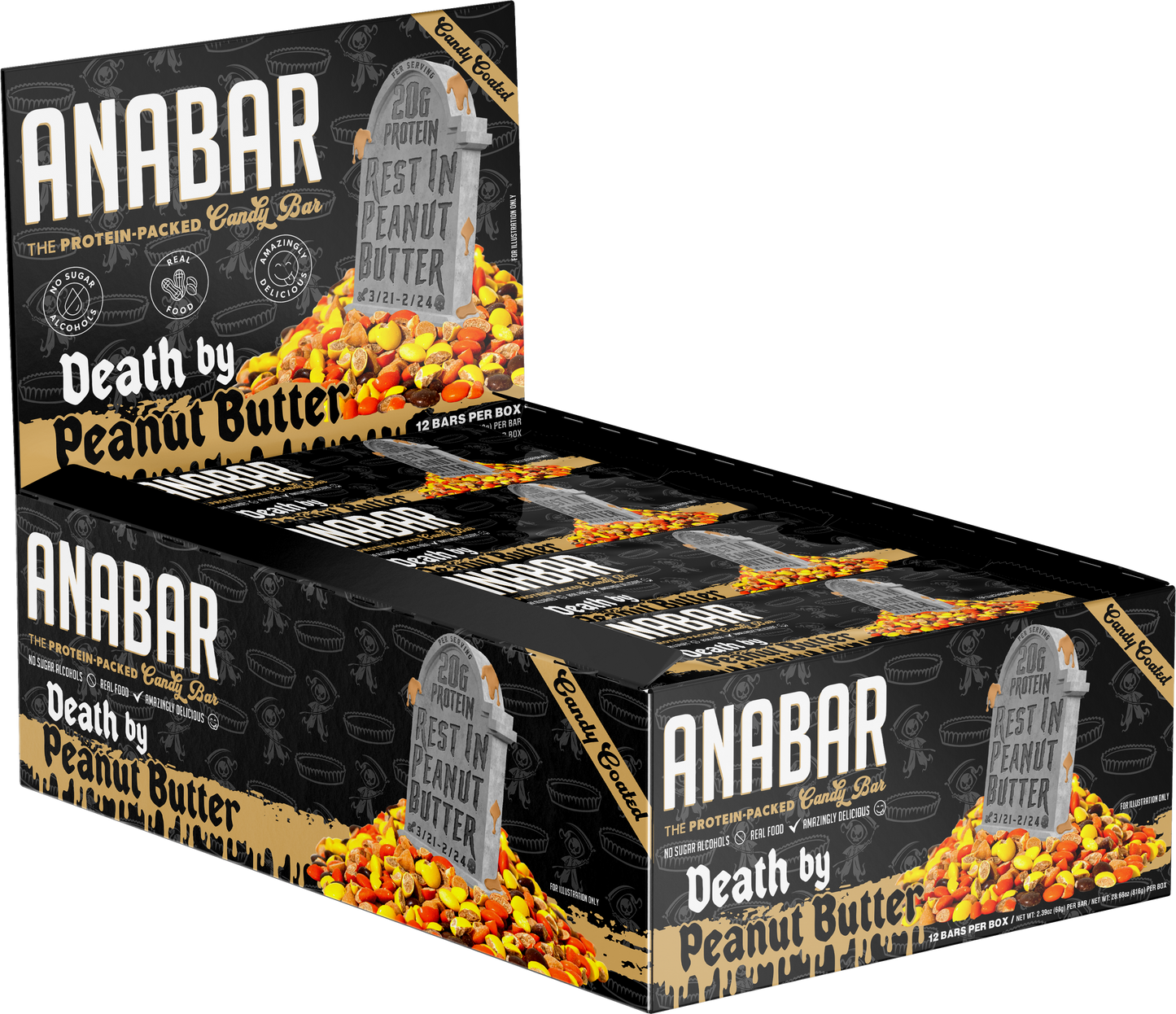 Anabar Protein Bar 12box Death By Peanut Butter