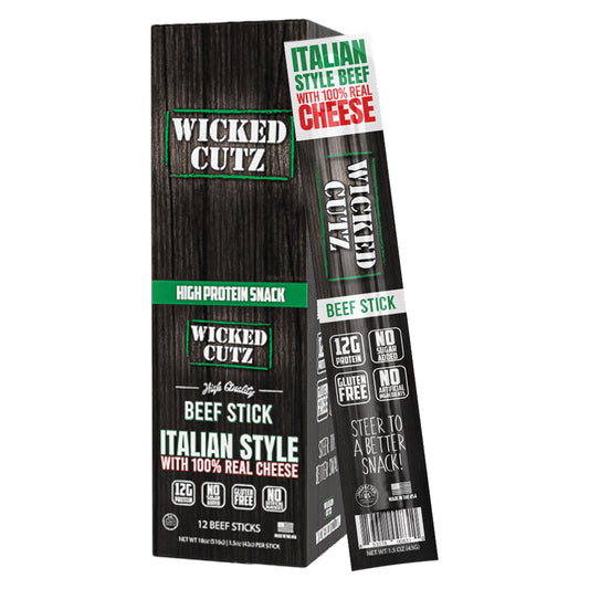 Wicked Cutz Italian Beef & Cheese Sticks (12 Count)
