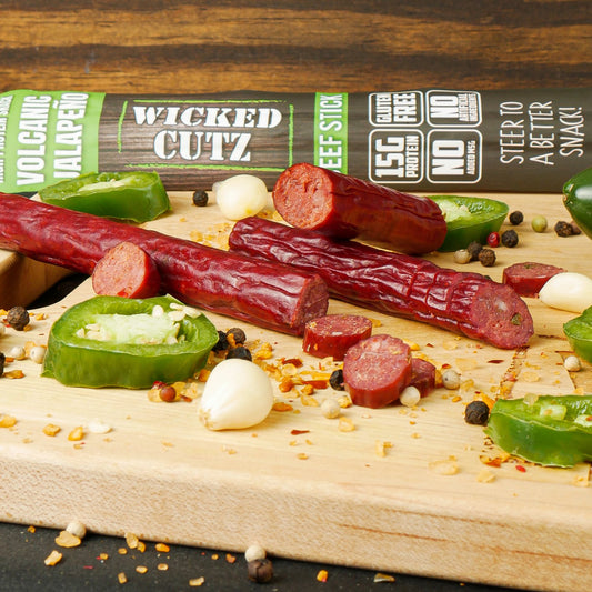 Wicked Cutz Volcanic Jalapeno Beef Sticks (12 Count)