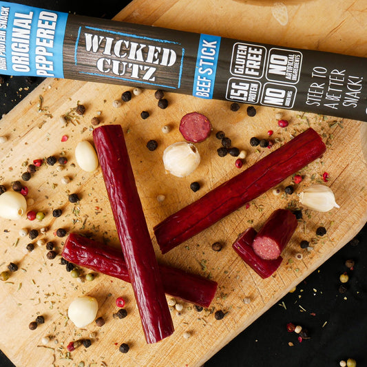 Wicked Cutz Original Peppered Beef Sticks (12 Count)