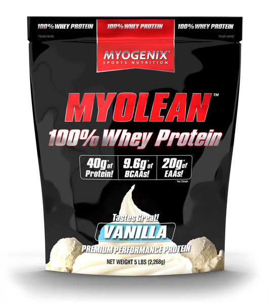 Myogenix Myolean 5Lb 100% Whey Vanilla Bag