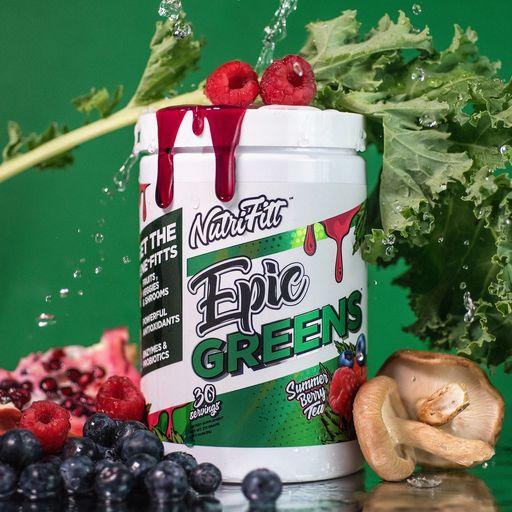 NutriFitt Epic Greens 30 serv - Summer Berry Tea
