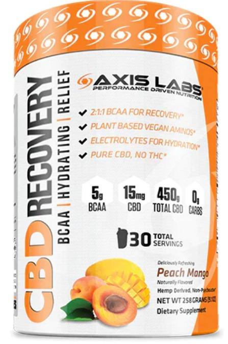 Axis Labs CBD Recovery BCAA 30serv Peach Mango