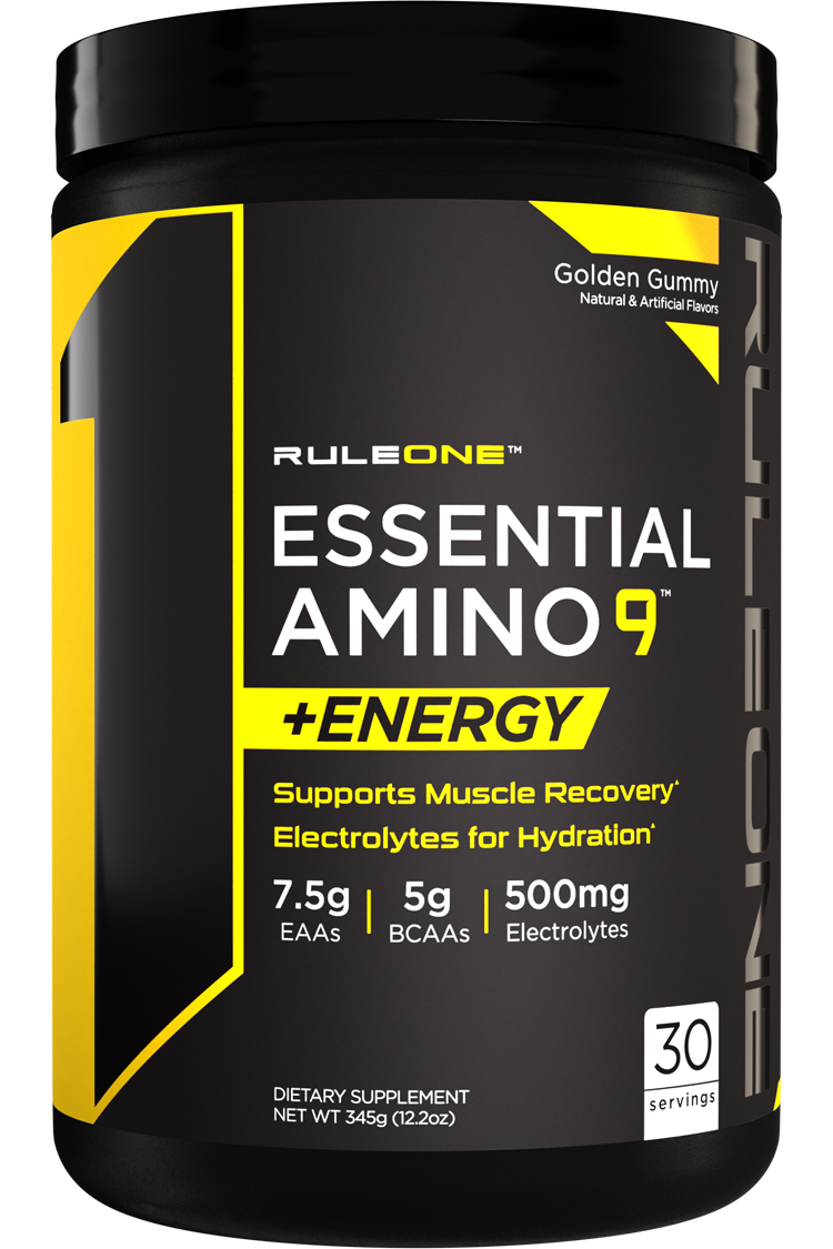 R1 Essential Amino Energy 30 serv Golden Gummy.