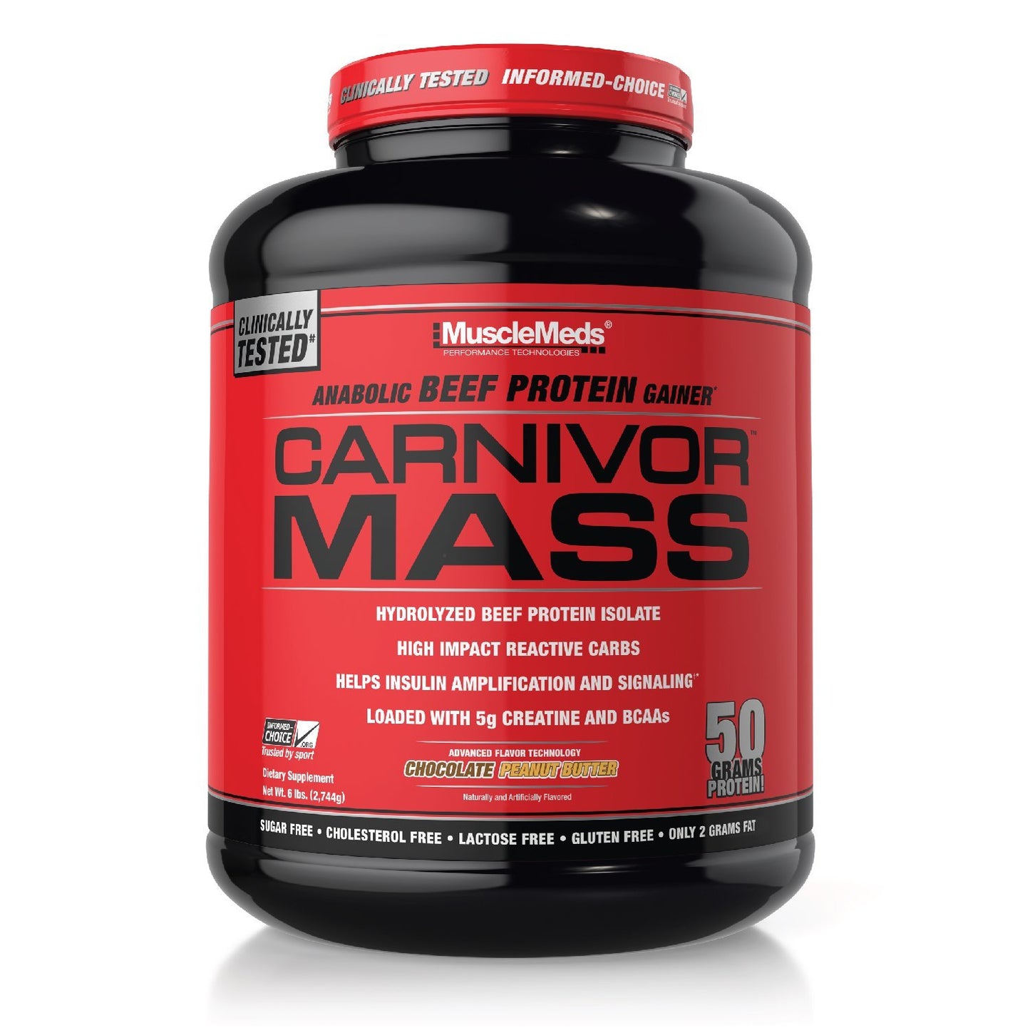 MuscleMeds: Carnivor Mass: 6lb Chocolate Peanut Butter