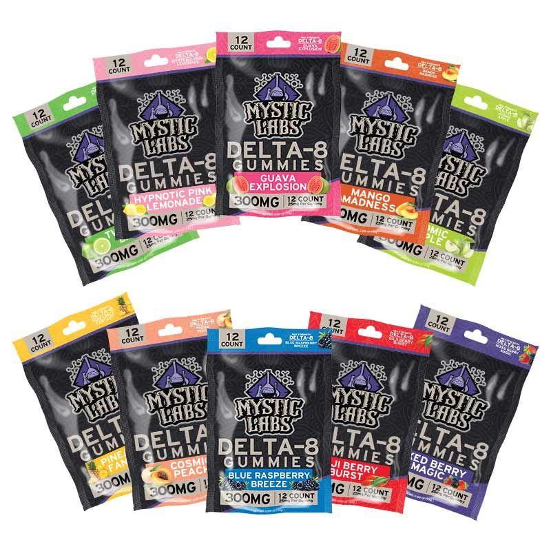 Mystic Labs Delta-8 Gummies GOJI BERRY 300mg 6 bags 12 per bag