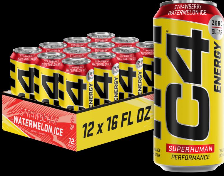 Cellucor C4 Original Carbonated Strawberry Watermelon Ice 12 Cans